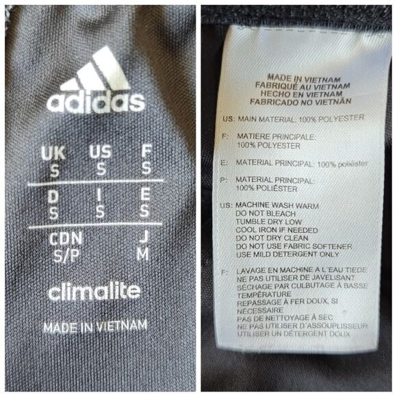 Pair of Adidas triple stripe training shorts sz S - Picture 7 of 13